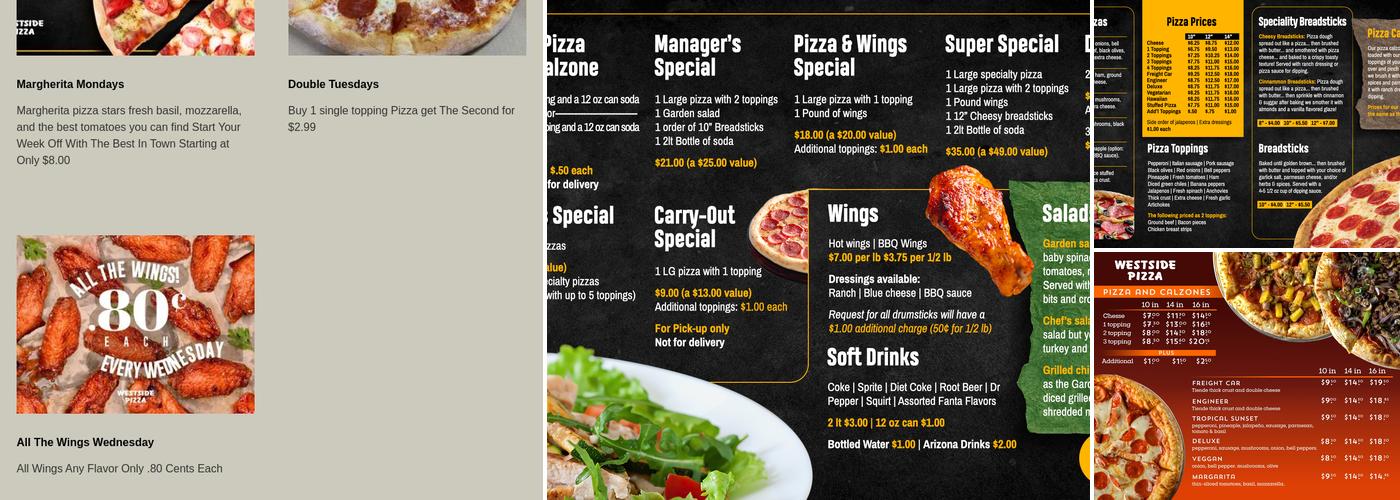 Westside Pizza Express Menu