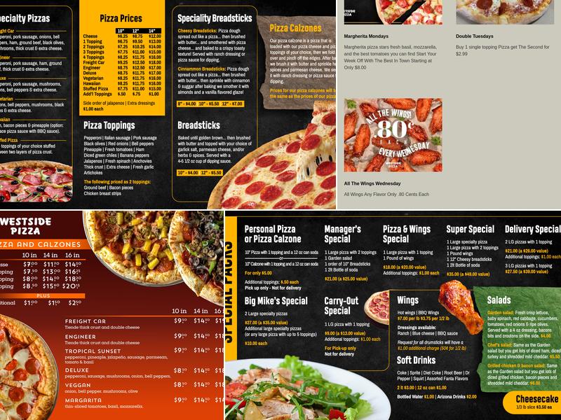 Westside Pizza Express Menu