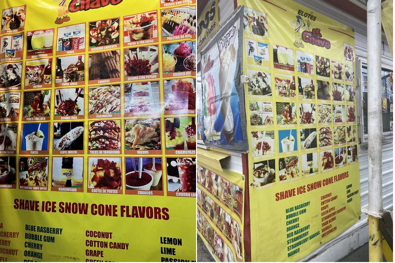 Elotes El Chavo Menu