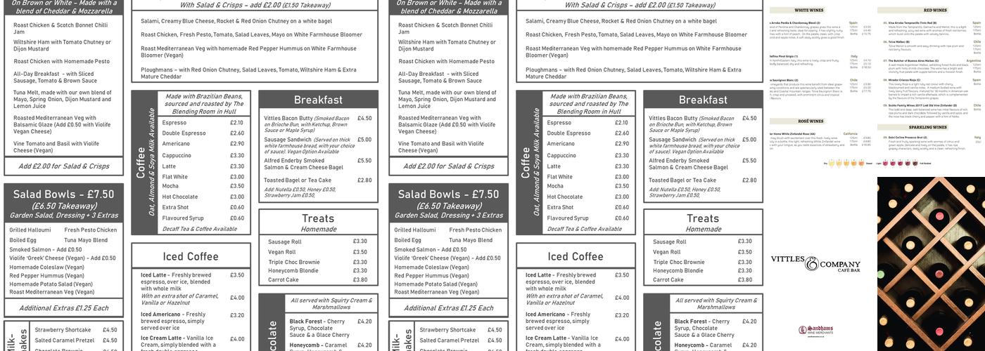 Vittles & Company Menu