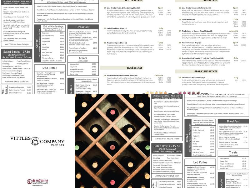 Vittles & Company Menu