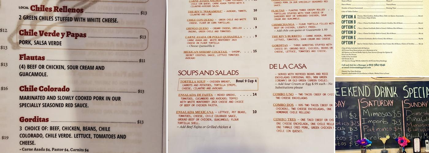 The Riviera Cocina & Cantina Menu