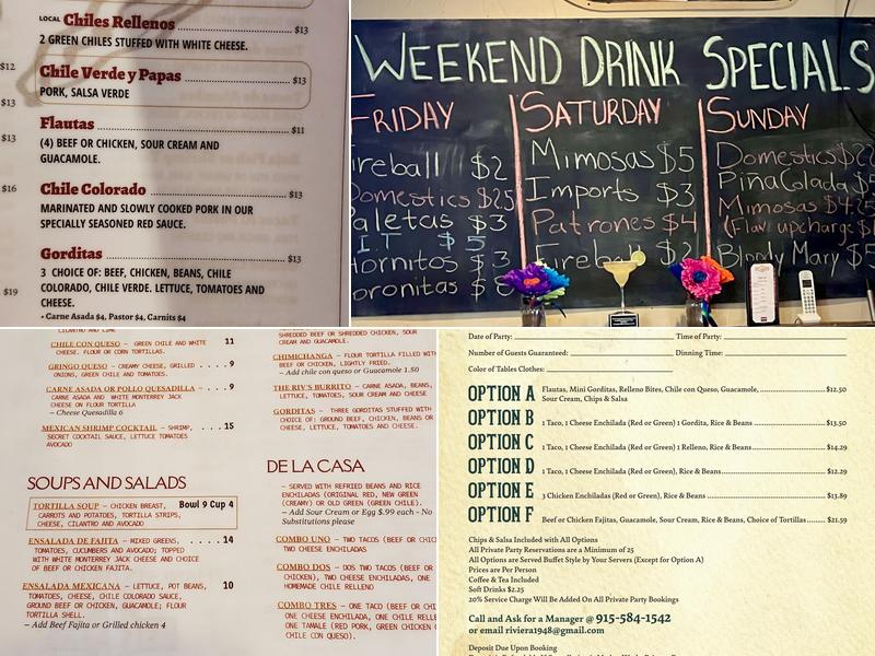 The Riviera Cocina & Cantina Menu
