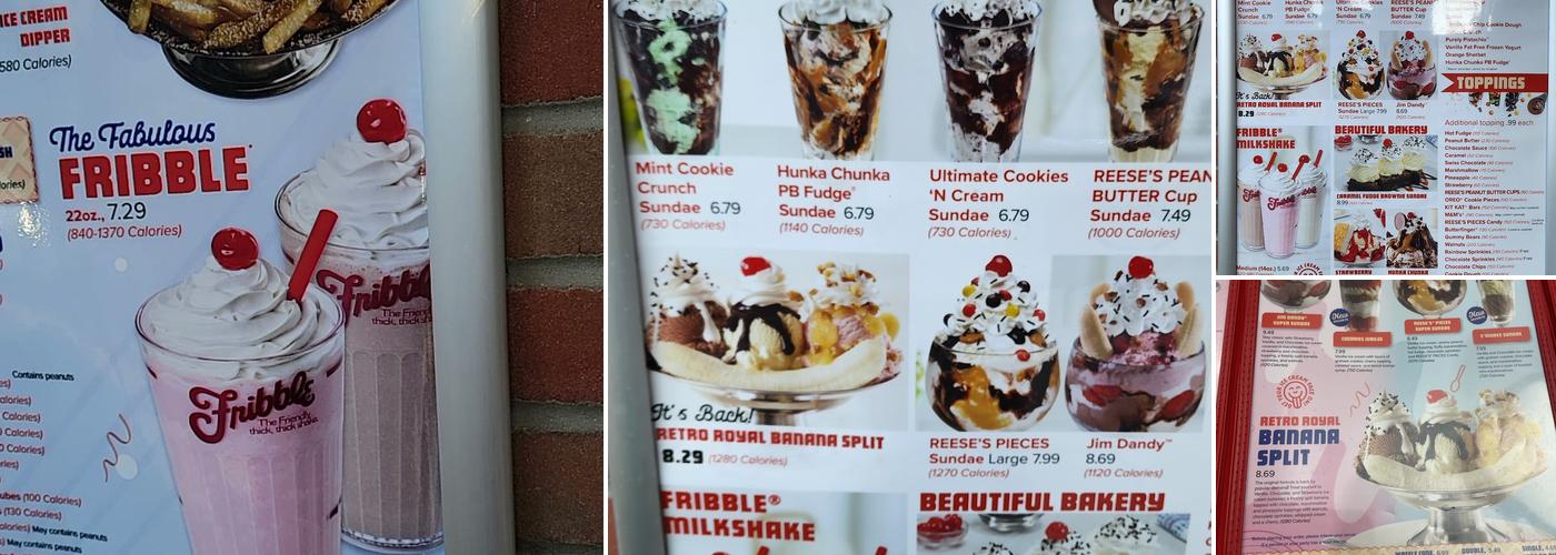 Friendly's Menu