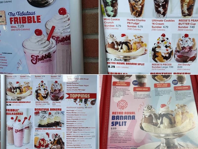 Friendly's Menu