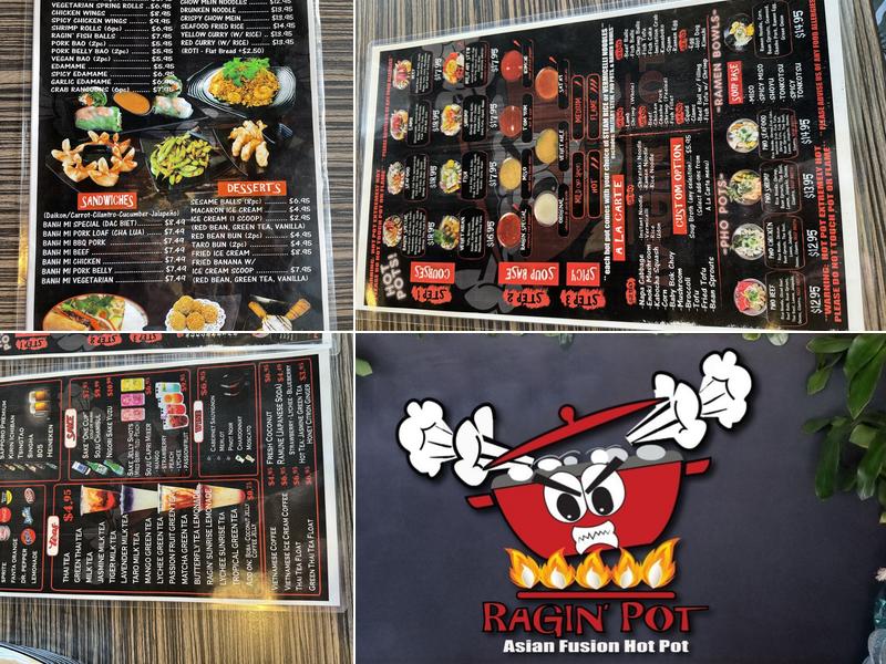 Ragin Pot Menu