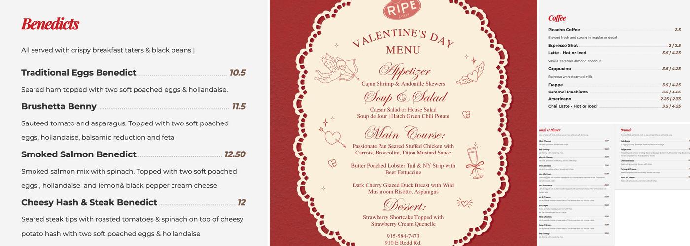 Ripe Eatery Menu