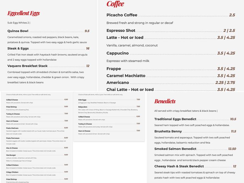 Ripe Eatery Menu