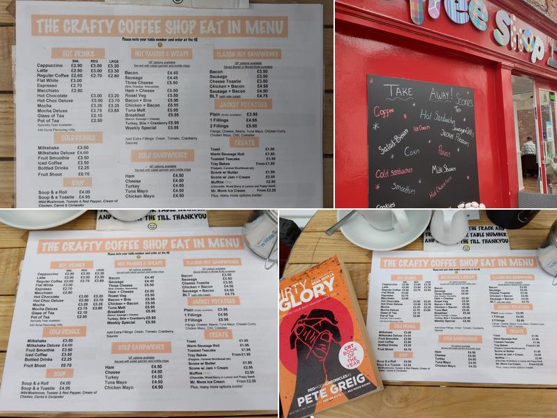 Crafty Coffee Shop Menu