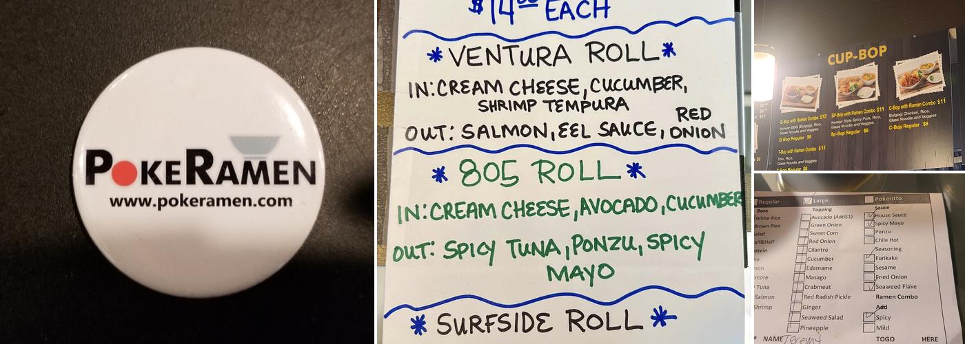 Poke Ramen Menu