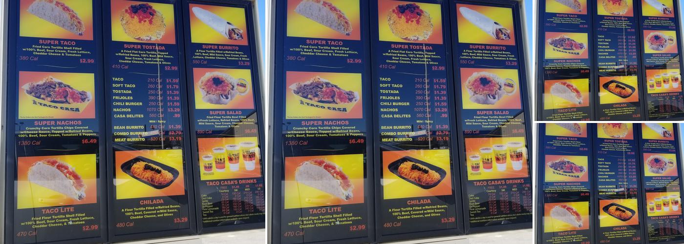 Taco Casa Menu