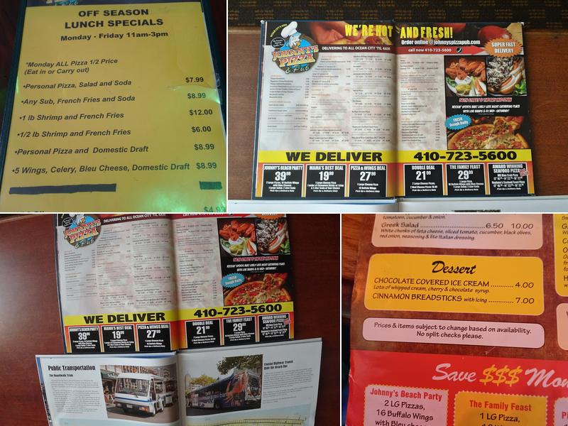 Johnny's Pizza & Pub Menu