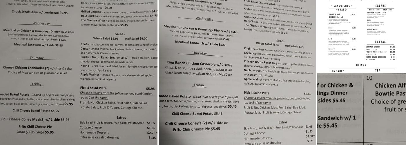 The Pink Flamingo Menu