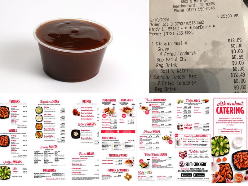 Slim Chickens Menu