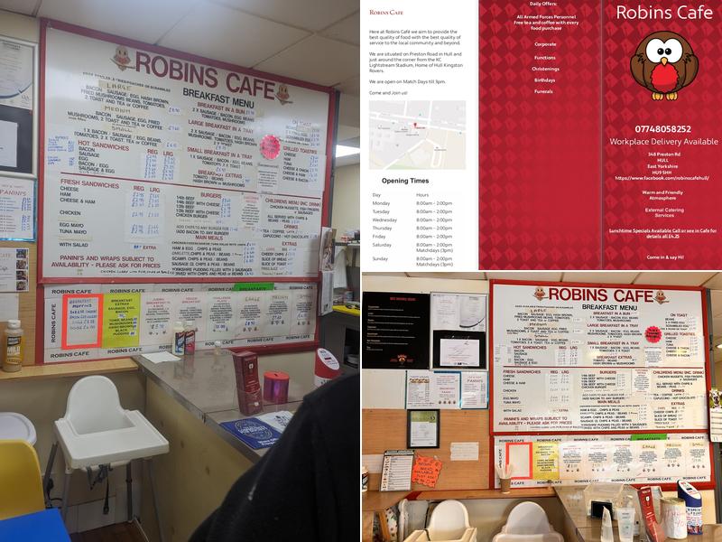 Robins Cafe Menu