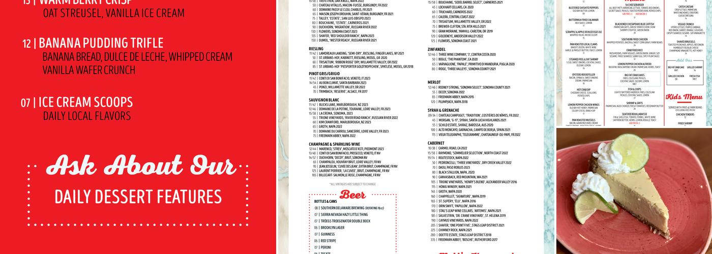Catch 54 Menu