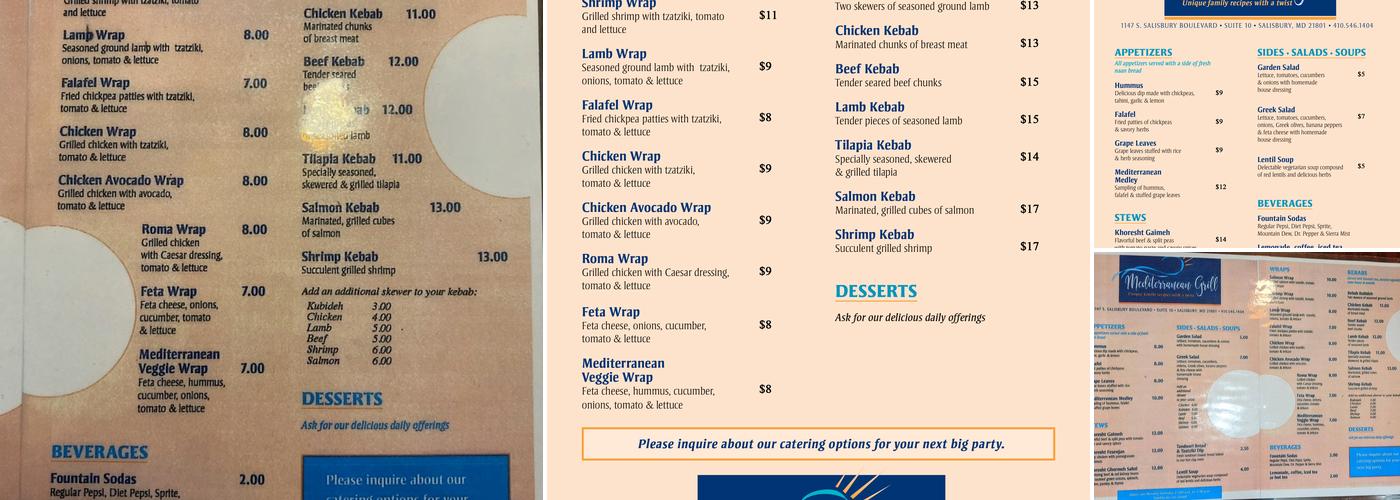 Mediterranean Grill Menu