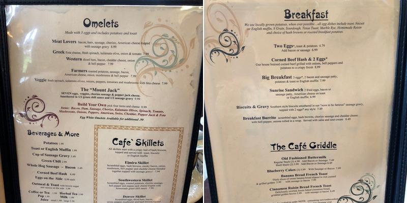 Cafe 32 Menu