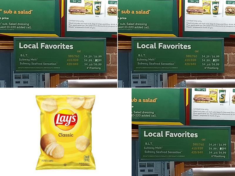 Subway Menu