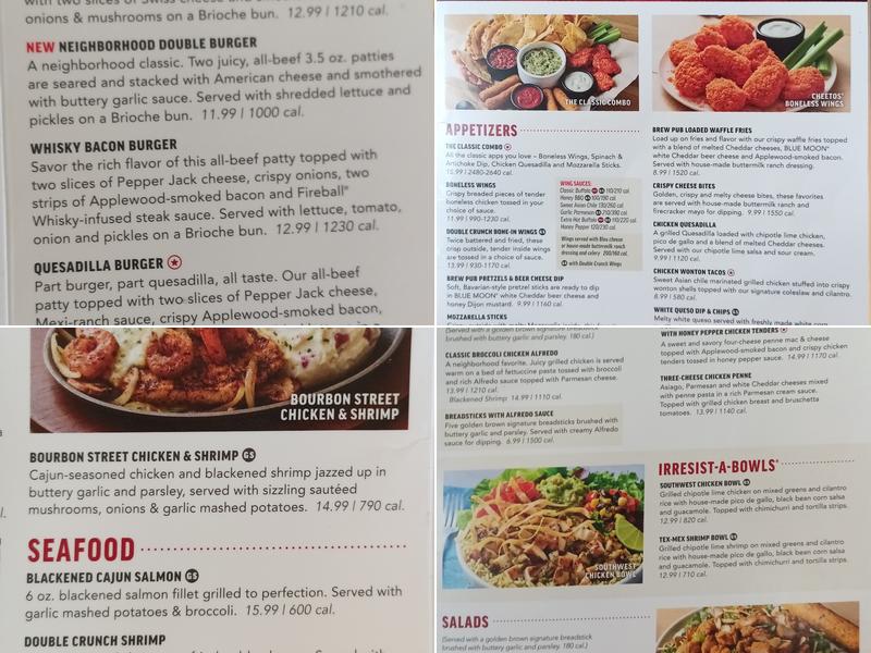 Applebee's Grill + Bar Menu