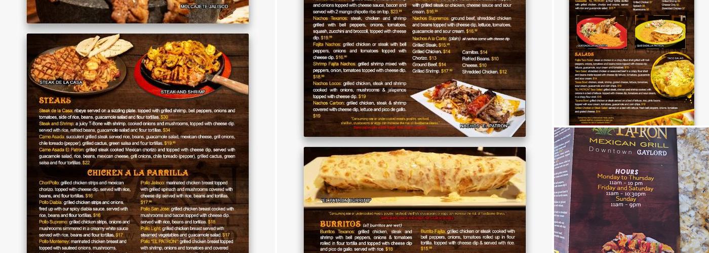 El Patron Grill Menu