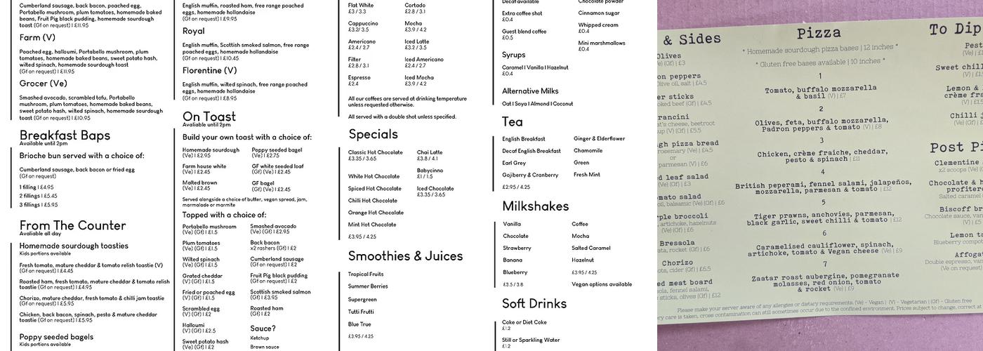 Cyco Cafe Coulsdon Menu