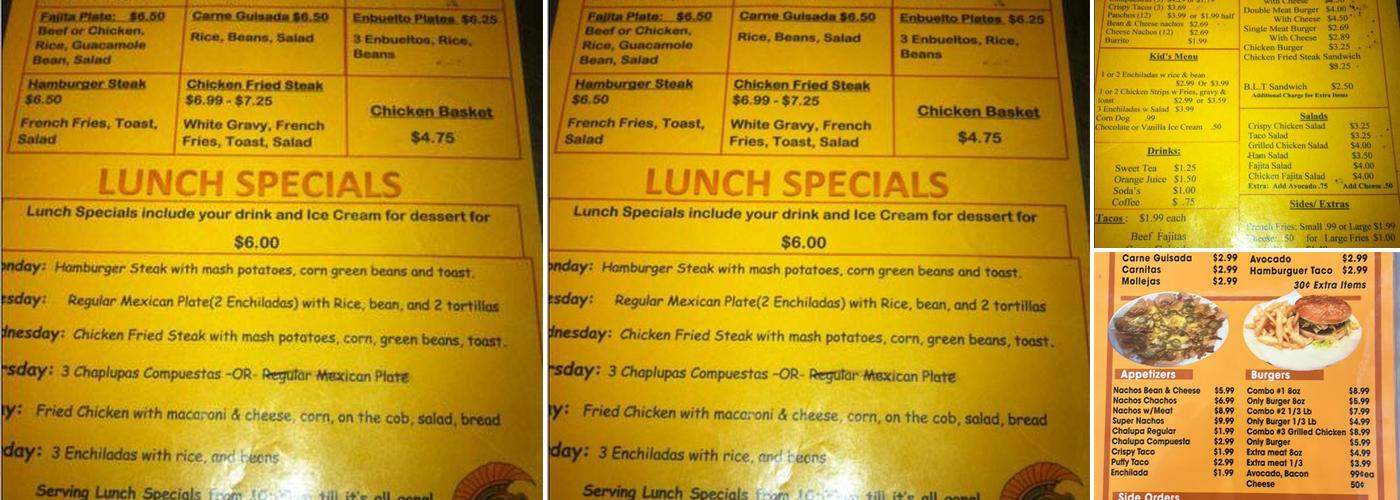 Chs Burger Menu