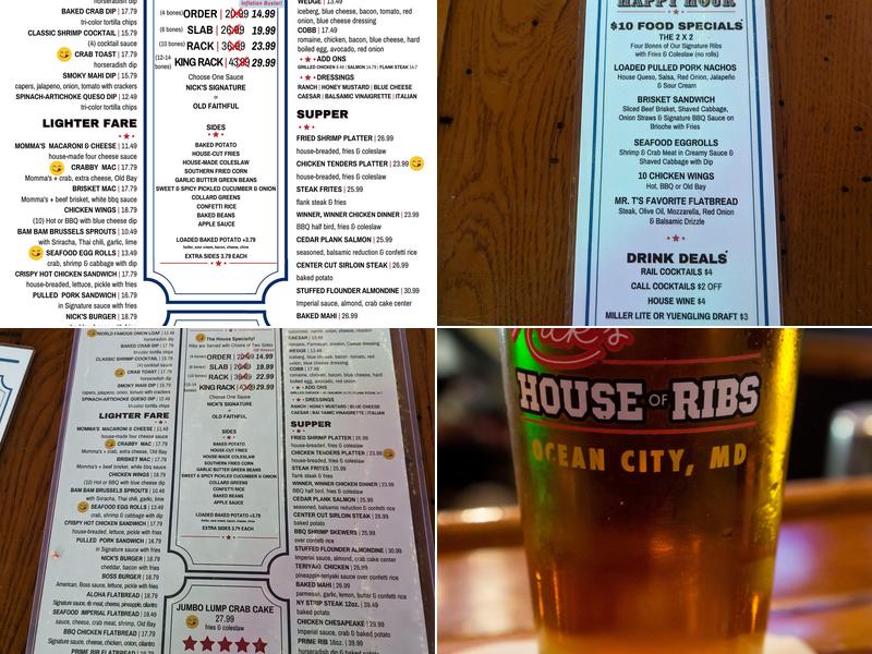 Nick's Menu