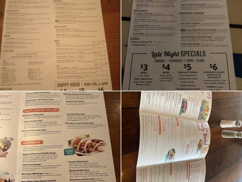 Bahama Breeze Menu