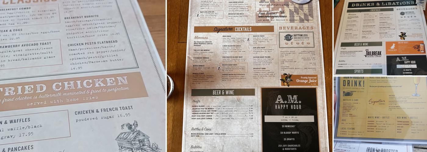 Iron Rooster - Canton Menu