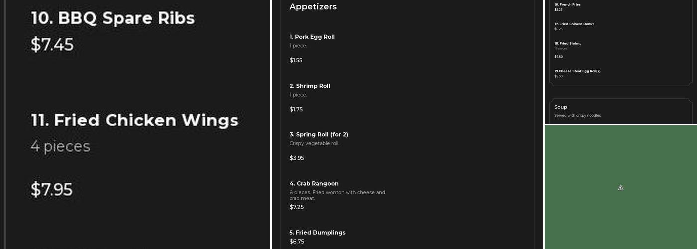 Wok & Roll Menu
