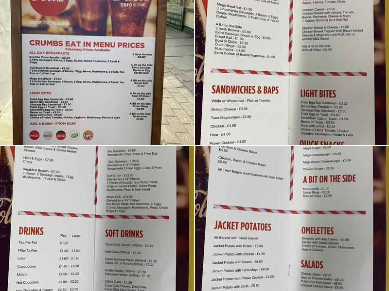 Crumbs Menu