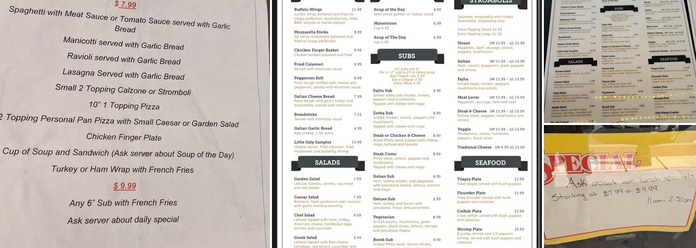 Little Italy Pizzeria Menu