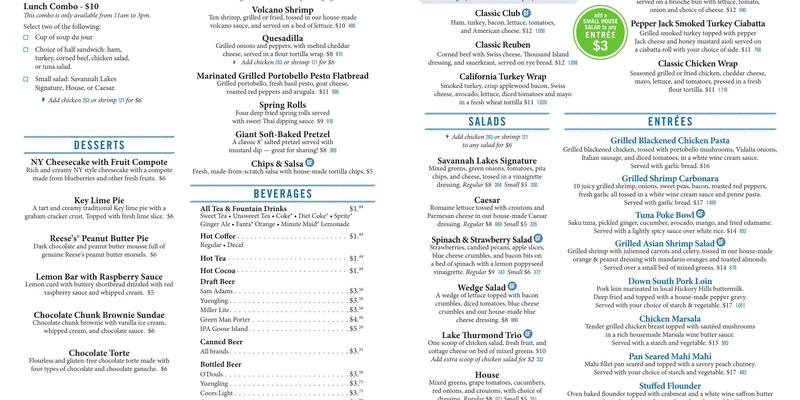 River Grille Menu