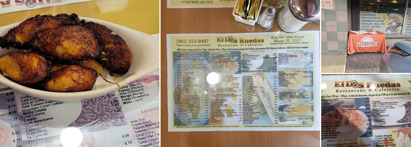 Dos Ruedas Restaurant Menu