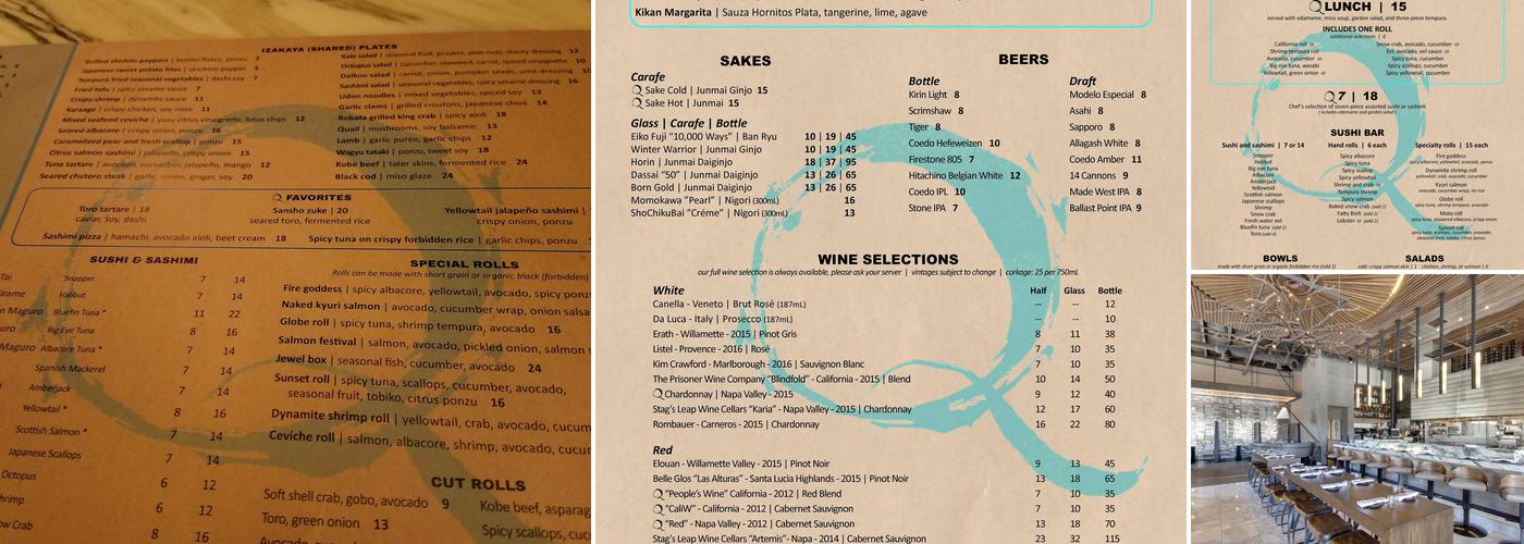 Q Sushi Menu