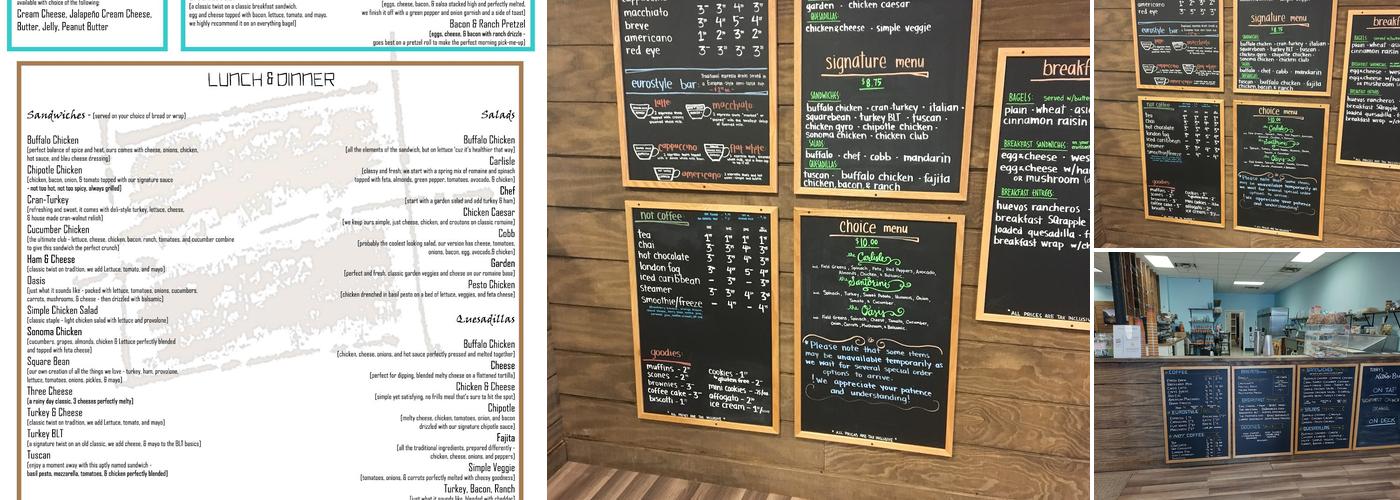 Square Bean Carlisle Menu