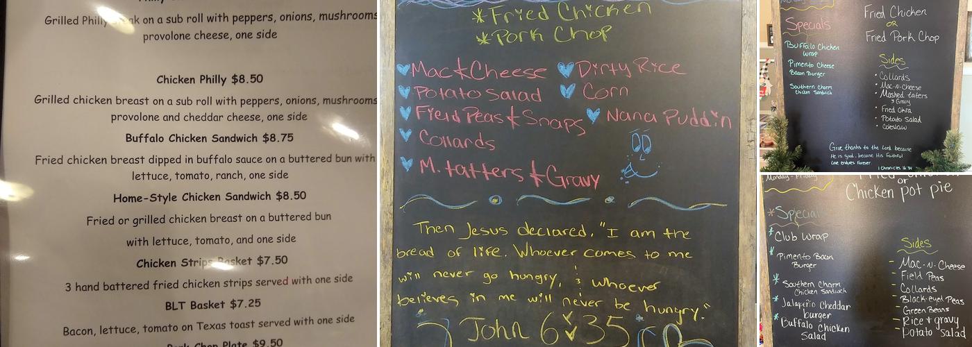 Papa's Kitchen Menu