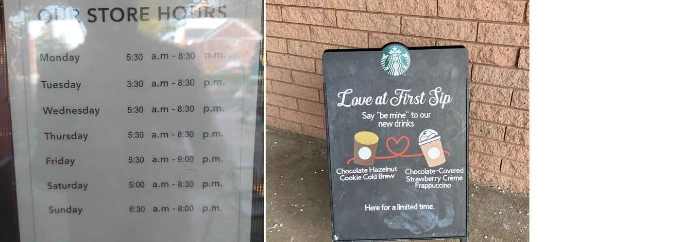 Starbucks Menu
