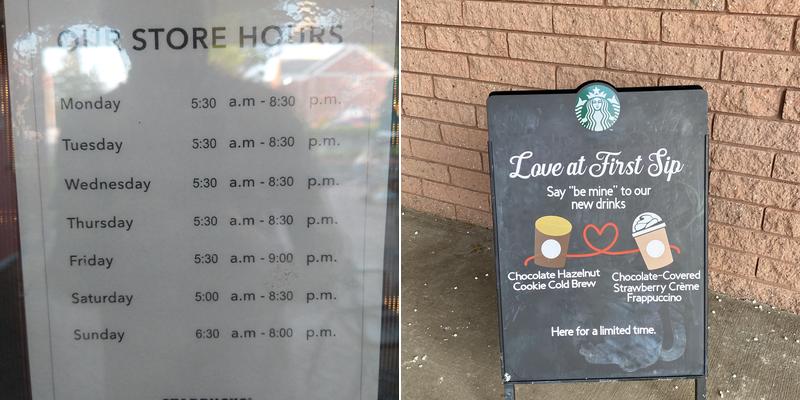 Starbucks Menu