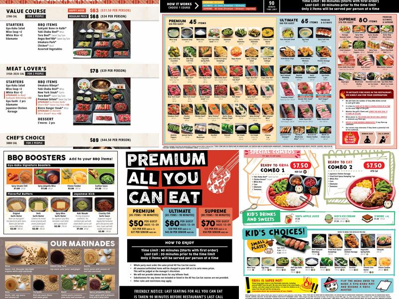 Gyu-Kaku Japanese BBQ Menu