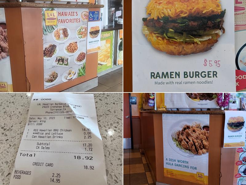 L&L Hawaiian Barbecue Menu