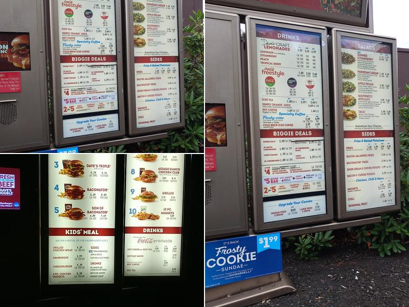 Wendy's Menu