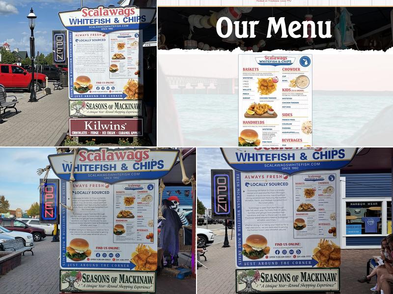 Scalawags Whitefish & Chips Menu