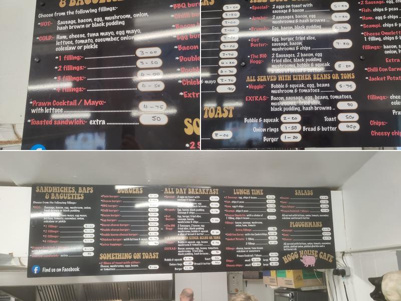 Hogg House Cafe Menu