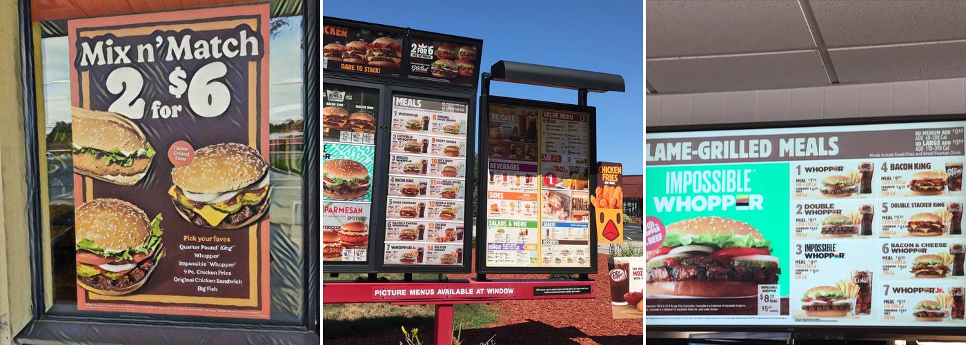 Burger King Menu
