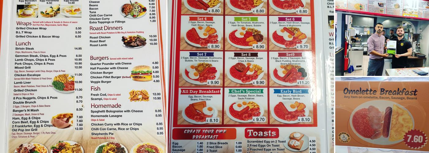 Old Pop Inn Cafe Menu