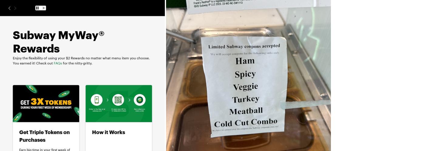 Subway Menu