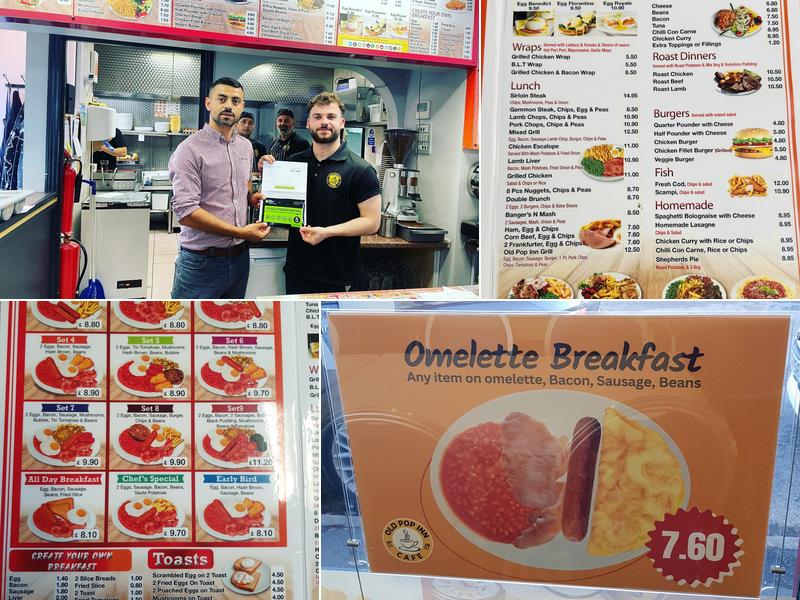 Old Pop Inn Cafe Menu