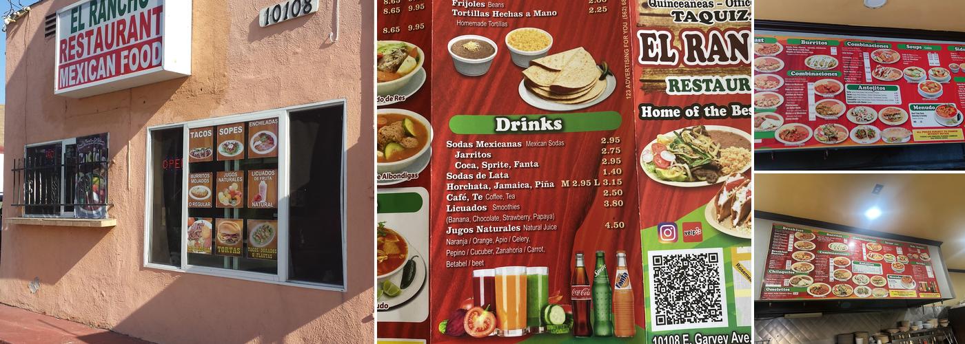 El Rancho Menu